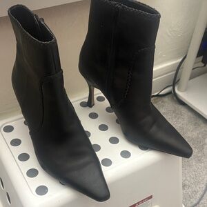 Express Black Pointed Toe Stiletto Ankle Boots